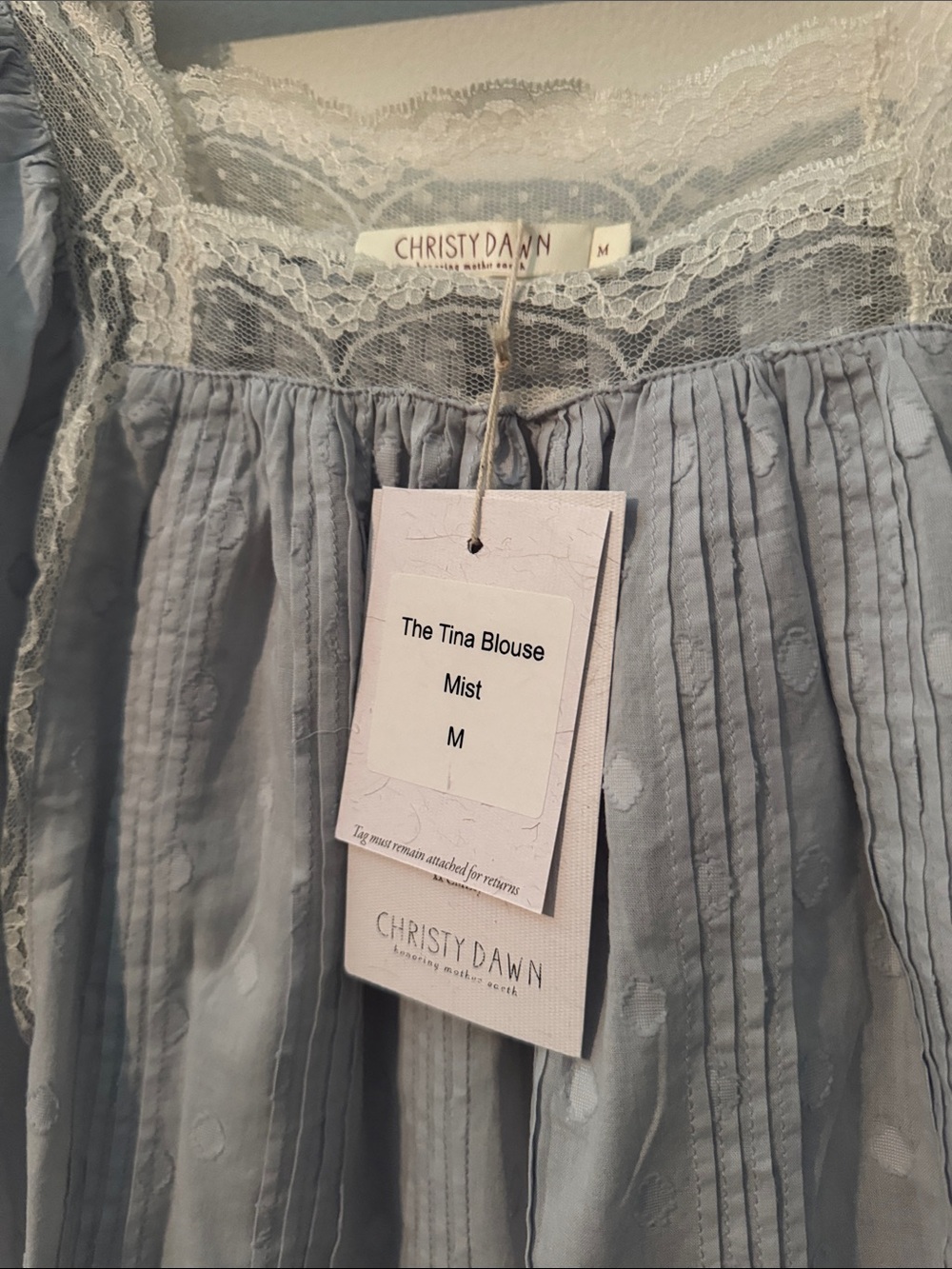 Christy Dawn Tina Blouse in mist - Picture 4 of 4